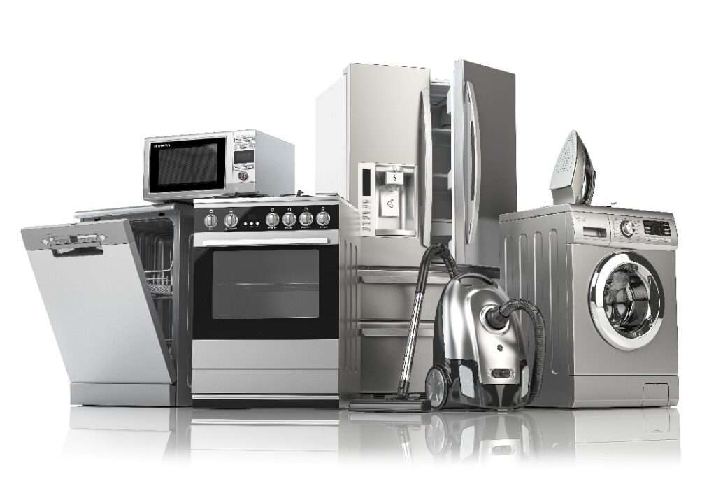 A variety of electricial appliances on display from Electricial Appliance Stores & Repair Services available.