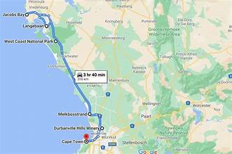 Love weskus ilove weskus imap showing the r27 road from cape town to langebaan along the west coast of south africa