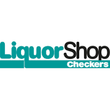 LiquorShop Checkers logo: teal and black wordmark with a teal underline and the word 'checkers' in white on teal.