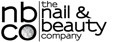 Logo for NB Nail & Beauty Company with large 'nb' and the words 'nail & beauty company' and small 'the' above.